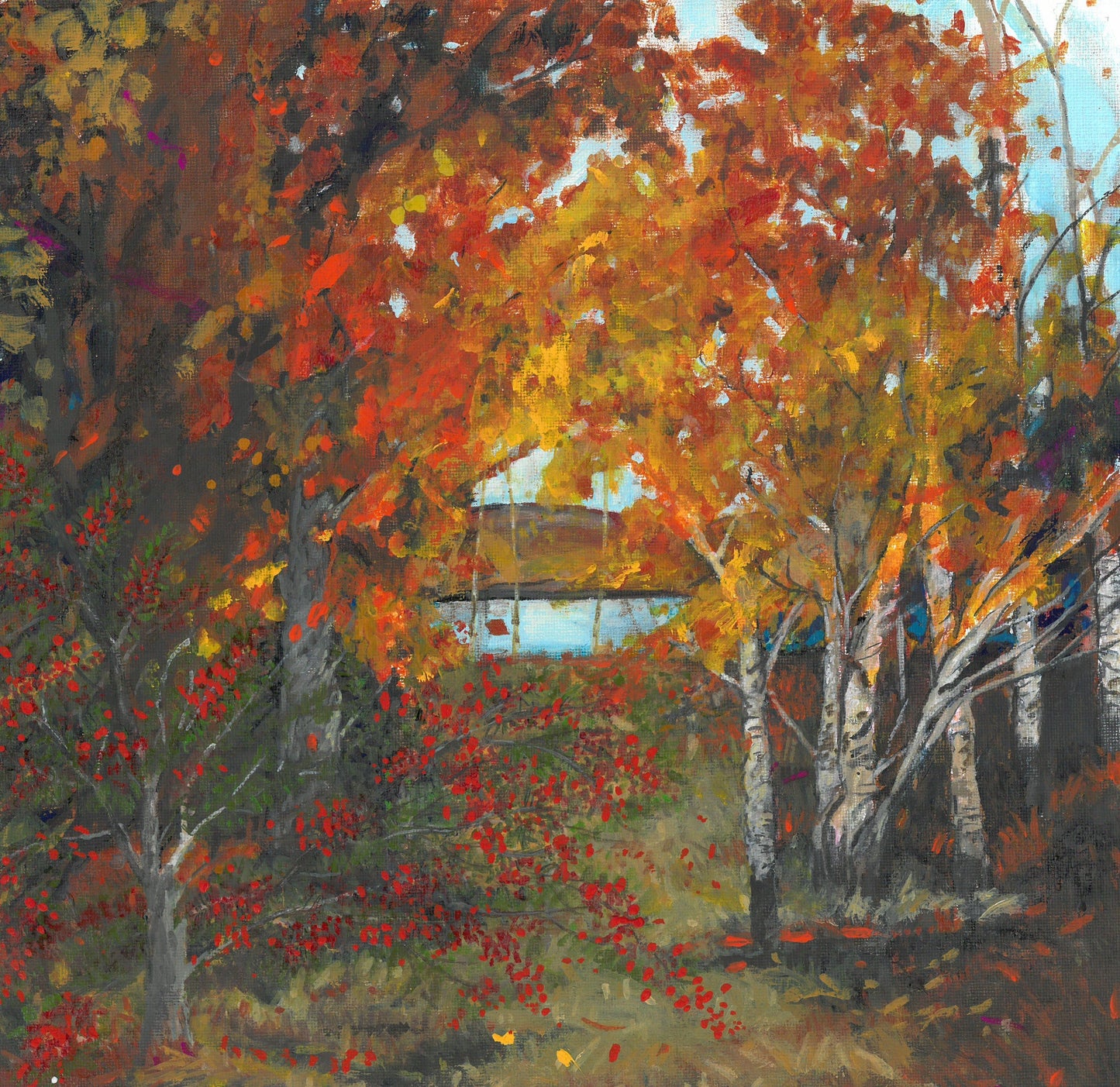 Autumn Woods Original Painting